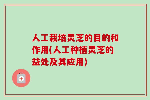 人工栽培灵芝的目的和作用(人工种植灵芝的益处及其应用)-第1张图片-卓越灵芝孢子粉 人工栽培灵芝的目的和作用(人工种植灵芝的益处及其应用)-第1张图片-卓越灵芝孢子粉