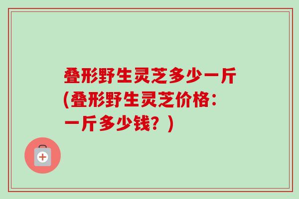 叠形野生灵芝多少一斤(叠形野生灵芝价格:一斤多少钱?)-第1张图片-卓越灵芝孢子粉 叠形野生灵芝多少一斤(叠形野生灵芝价格:一斤多少钱?)-第1张图片-卓越灵芝孢子粉