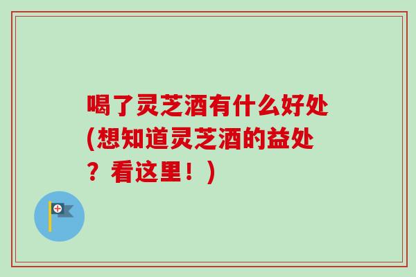 喝了灵芝酒有什么好处(想知道灵芝酒的益处?看这里!)-第1张图片-卓越灵芝孢子粉 喝了灵芝酒有什么好处(想知道灵芝酒的益处?看这里!)-第1张图片-卓越灵芝孢子粉