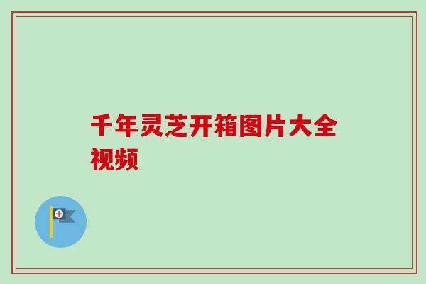 千年灵芝开箱图片大全视频-第1张图片-卓越灵芝孢子粉