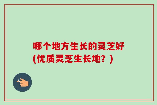 哪个地方生长的灵芝好(优质灵芝生长地?)-第1张图片-卓越灵芝孢子粉 哪个地方生长的灵芝好(优质灵芝生长地?)-第1张图片-卓越灵芝孢子粉