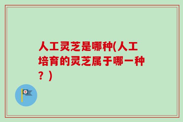 人工灵芝是哪种(人工培育的灵芝属于哪一种?)-第1张图片-卓越灵芝孢子粉 人工灵芝是哪种(人工培育的灵芝属于哪一种?)-第1张图片-卓越灵芝孢子粉