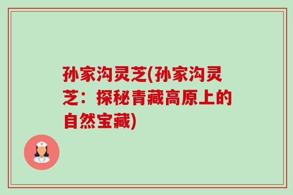 孙家沟灵芝(孙家沟灵芝:探秘青藏高原上的自然宝藏)-第1张图片-卓越灵芝孢子粉 孙家沟灵芝(孙家沟灵芝:探秘青藏高原上的自然宝藏)-第1张图片-卓越灵芝孢子粉