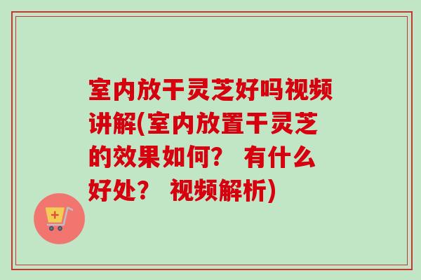 室内放干灵芝好吗视频讲解(室内放置干灵芝的效果如何? 有什么好处? 视频解析)-第1张图片-卓越灵芝孢子粉 室内放干灵芝好吗视频讲解(室内放置干灵芝的效果如何? 有什么好处? 视频解析)-第1张图片-卓越灵芝孢子粉