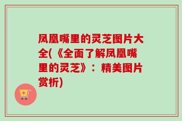 凤凰嘴里的灵芝图片大全(《全面了解凤凰嘴里的灵芝》:精美图片赏析)-第1张图片-卓越灵芝孢子粉 凤凰嘴里的灵芝图片大全(《全面了解凤凰嘴里的灵芝》:精美图片赏析)-第1张图片-卓越灵芝孢子粉
