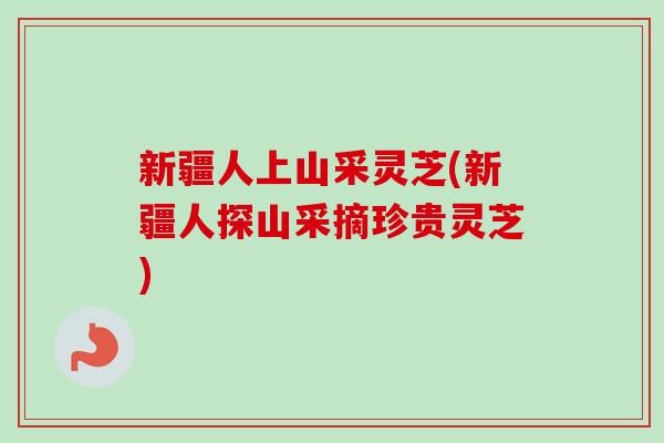 新疆人上山采灵芝(新疆人探山采摘珍贵灵芝)-第1张图片-卓越灵芝孢子粉 新疆人上山采灵芝(新疆人探山采摘珍贵灵芝)-第1张图片-卓越灵芝孢子粉