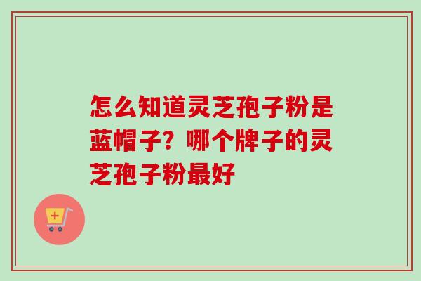 怎么知道灵芝孢子粉是蓝帽子?哪个牌子的灵芝孢子粉最好-第1张图片-卓越灵芝孢子粉 怎么知道灵芝孢子粉是蓝帽子?哪个牌子的灵芝孢子粉最好-第1张图片-卓越灵芝孢子粉