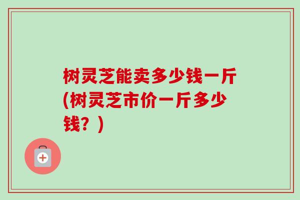 树灵芝能卖多少钱一斤(树灵芝市价一斤多少钱？)-第1张图片-卓越灵芝孢子粉