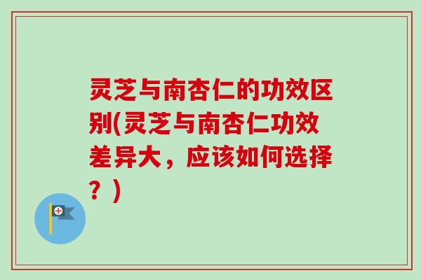 灵芝与南杏仁的功效区别(灵芝与南杏仁功效差异大,应该如何选择?)-第1张图片-卓越灵芝孢子粉 灵芝与南杏仁的功效区别(灵芝与南杏仁功效差异大,应该如何选择?)-第1张图片-卓越灵芝孢子粉