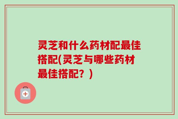 灵芝和什么药材配最佳搭配(灵芝与哪些药材最佳搭配?)-第1张图片-卓越灵芝孢子粉 灵芝和什么药材配最佳搭配(灵芝与哪些药材最佳搭配?)-第1张图片-卓越灵芝孢子粉