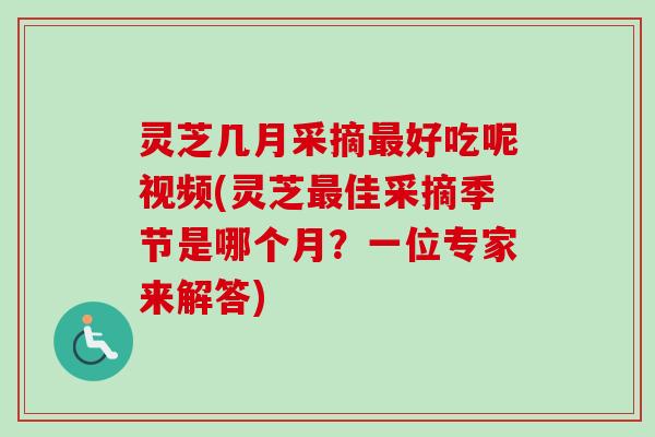 灵芝几月采摘最好吃呢视频(灵芝最佳采摘季节是哪个月?一位专家来解答)-第1张图片-卓越灵芝孢子粉 灵芝几月采摘最好吃呢视频(灵芝最佳采摘季节是哪个月?一位专家来解答)-第1张图片-卓越灵芝孢子粉