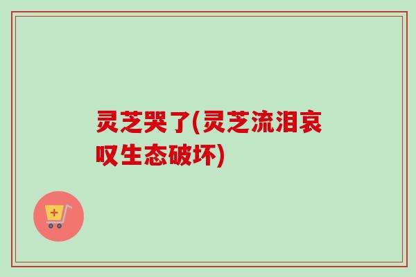灵芝哭了(灵芝流泪哀叹生态破坏)-第1张图片-卓越灵芝孢子粉 灵芝哭了(灵芝流泪哀叹生态破坏)-第1张图片-卓越灵芝孢子粉