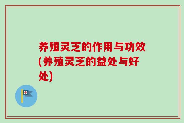 养殖灵芝的作用与功效(养殖灵芝的益处与好处)-第1张图片-卓越灵芝孢子粉 养殖灵芝的作用与功效(养殖灵芝的益处与好处)-第1张图片-卓越灵芝孢子粉