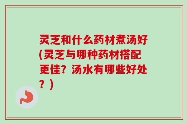 灵芝和什么药材煮汤好(灵芝与哪种药材搭配更佳?汤水有哪些好处?)-第1张图片-卓越灵芝孢子粉 灵芝和什么药材煮汤好(灵芝与哪种药材搭配更佳?汤水有哪些好处?)-第1张图片-卓越灵芝孢子粉