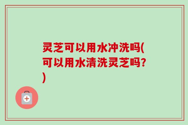 灵芝可以用水冲洗吗(可以用水清洗灵芝吗？)-第1张图片-卓越灵芝孢子粉