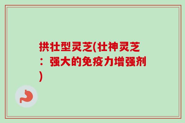 拱壮型灵芝(壮神灵芝：强大的免疫力增强剂)-第1张图片-卓越灵芝孢子粉