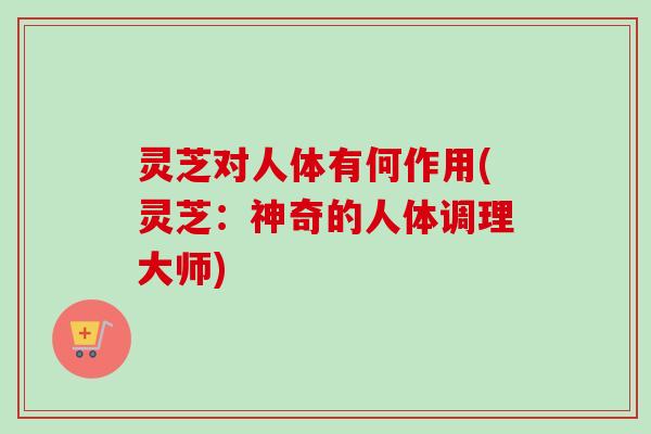 灵芝对人体有何作用(灵芝:神奇的人体调理大师)-第1张图片-卓越灵芝孢子粉 灵芝对人体有何作用(灵芝:神奇的人体调理大师)-第1张图片-卓越灵芝孢子粉
