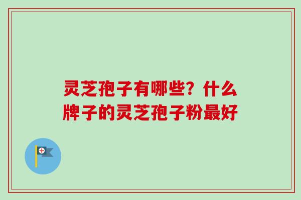 灵芝孢子有哪些？什么牌子的灵芝孢子粉最好-第1张图片-卓越灵芝孢子粉
