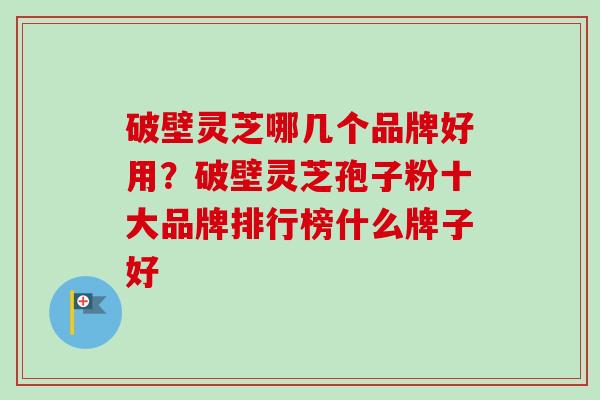 破壁灵芝哪几个品牌好用?破壁灵芝孢子粉十大品牌排行榜什么牌子好-第1张图片-卓越灵芝孢子粉 破壁灵芝哪几个品牌好用?破壁灵芝孢子粉十大品牌排行榜什么牌子好-第1张图片-卓越灵芝孢子粉