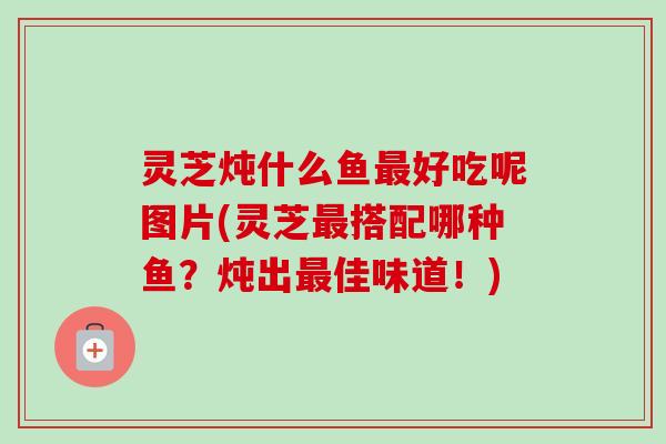 灵芝炖什么鱼最好吃呢图片(灵芝最搭配哪种鱼？炖出最佳味道！)-第1张图片-卓岳灵芝孢子粉