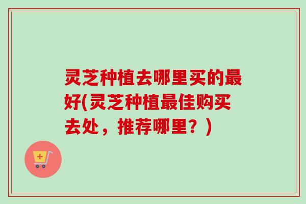 灵芝种植去哪里买的最好(灵芝种植最佳购买去处，推荐哪里？)-第1张图片-卓越灵芝孢子粉