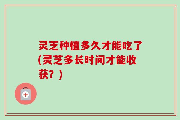 灵芝种植多久才能吃了(灵芝多长时间才能收获?)-第1张图片-卓越灵芝孢子粉 灵芝种植多久才能吃了(灵芝多长时间才能收获?)-第1张图片-卓越灵芝孢子粉