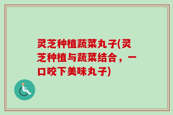 灵芝种植蔬菜丸子(灵芝种植与蔬菜结合,一口咬下美味丸子)-第1张图片-卓越灵芝孢子粉 灵芝种植蔬菜丸子(灵芝种植与蔬菜结合,一口咬下美味丸子)-第1张图片-卓越灵芝孢子粉