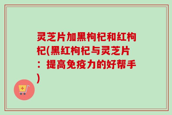 灵芝片加黑枸杞和红枸杞(黑红枸杞与灵芝片：提高免疫力的好帮手)-第1张图片-卓越灵芝孢子粉