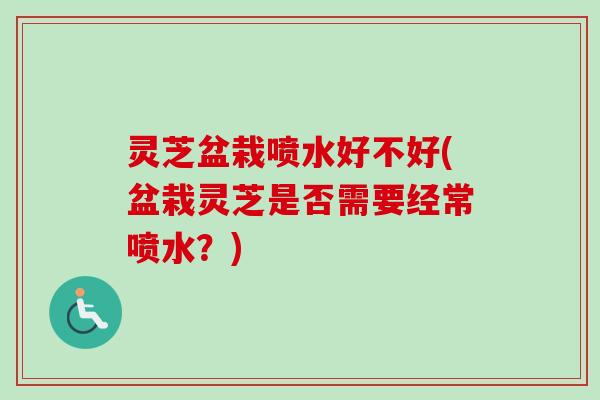 灵芝盆栽喷水好不好(盆栽灵芝是否需要经常喷水?)-第1张图片-卓越灵芝孢子粉 灵芝盆栽喷水好不好(盆栽灵芝是否需要经常喷水?)-第1张图片-卓越灵芝孢子粉