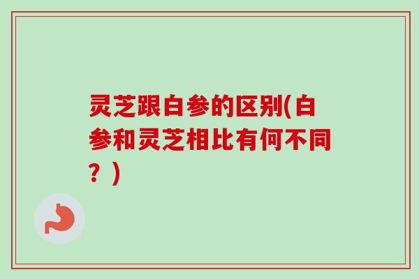 灵芝跟白参的区别(白参和灵芝相比有何不同?)-第1张图片-卓越灵芝孢子粉 灵芝跟白参的区别(白参和灵芝相比有何不同?)-第1张图片-卓越灵芝孢子粉