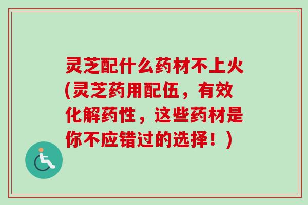 灵芝配什么药材不上火(灵芝药用配伍,有效化解药性,这些药材是你不应错过的选择!)-第1张图片-卓越灵芝孢子粉 灵芝配什么药材不上火(灵芝药用配伍,有效化解药性,这些药材是你不应错过的选择!)-第1张图片-卓越灵芝孢子粉
