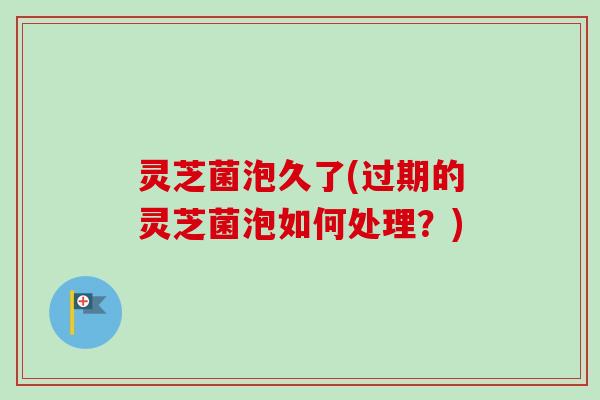灵芝菌泡久了(过期的灵芝菌泡如何处理?)-第1张图片-卓越灵芝孢子粉 灵芝菌泡久了(过期的灵芝菌泡如何处理?)-第1张图片-卓越灵芝孢子粉