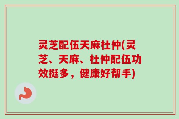 灵芝配伍天麻杜仲(灵芝、天麻、杜仲配伍功效挺多,健康好帮手)-第1张图片-卓越灵芝孢子粉 灵芝配伍天麻杜仲(灵芝、天麻、杜仲配伍功效挺多,健康好帮手)-第1张图片-卓越灵芝孢子粉