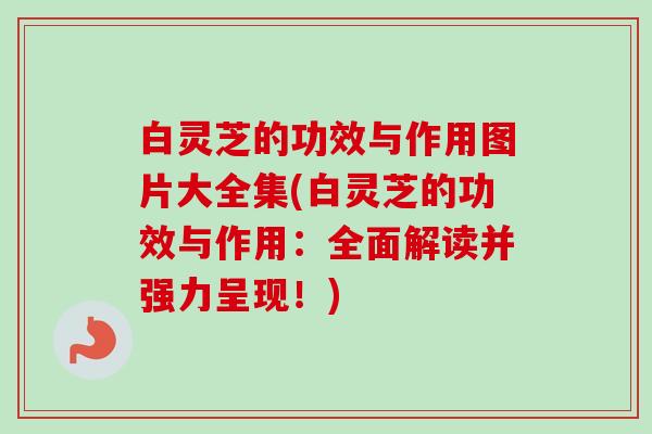 白灵芝的功效与作用图片大全集(白灵芝的功效与作用：全面解读并强力呈现！)-第1张图片-卓越灵芝孢子粉