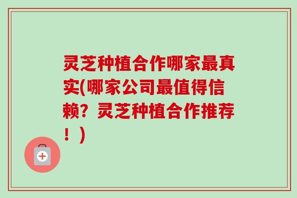 灵芝种植合作哪家最真实(哪家公司最值得信赖？灵芝种植合作推荐！)-第1张图片-卓越灵芝孢子粉