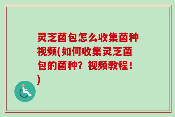 灵芝菌包怎么收集菌种视频(如何收集灵芝菌包的菌种?视频教程!)-第1张图片-卓越灵芝孢子粉 灵芝菌包怎么收集菌种视频(如何收集灵芝菌包的菌种?视频教程!)-第1张图片-卓越灵芝孢子粉