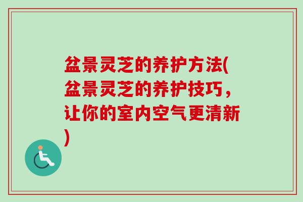 盆景灵芝的养护方法(盆景灵芝的养护技巧,让你的室内空气更清新)-第1张图片-卓越灵芝孢子粉 盆景灵芝的养护方法(盆景灵芝的养护技巧,让你的室内空气更清新)-第1张图片-卓越灵芝孢子粉