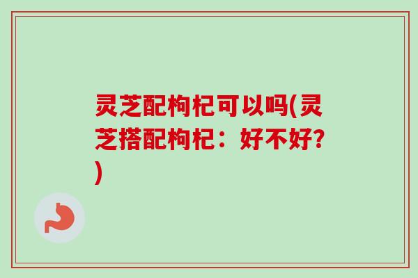 灵芝配枸杞可以吗(灵芝搭配枸杞:好不好?)-第1张图片-卓越灵芝孢子粉 灵芝配枸杞可以吗(灵芝搭配枸杞:好不好?)-第1张图片-卓越灵芝孢子粉