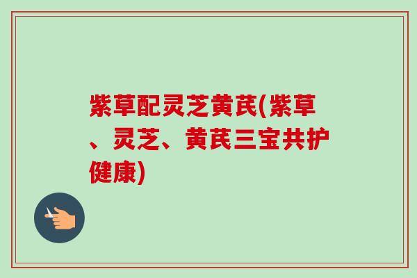 紫草配灵芝黄芪(紫草、灵芝、黄芪三宝共护健康)-第1张图片-卓越灵芝孢子粉 紫草配灵芝黄芪(紫草、灵芝、黄芪三宝共护健康)-第1张图片-卓越灵芝孢子粉
