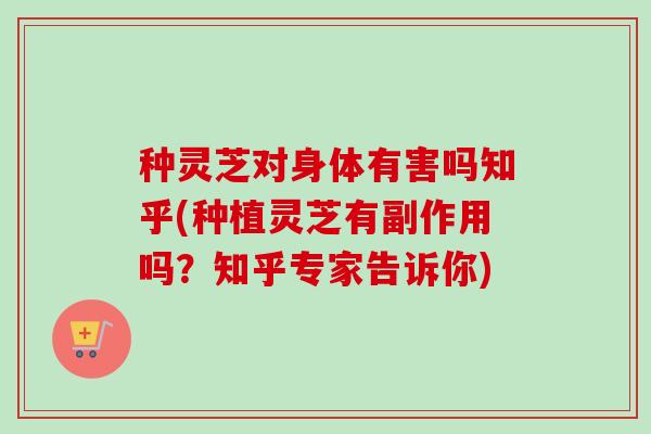 种灵芝对身体有害吗知乎(种植灵芝有副作用吗?知乎专家告诉你)-第1张图片-卓越灵芝孢子粉 种灵芝对身体有害吗知乎(种植灵芝有副作用吗?知乎专家告诉你)-第1张图片-卓越灵芝孢子粉