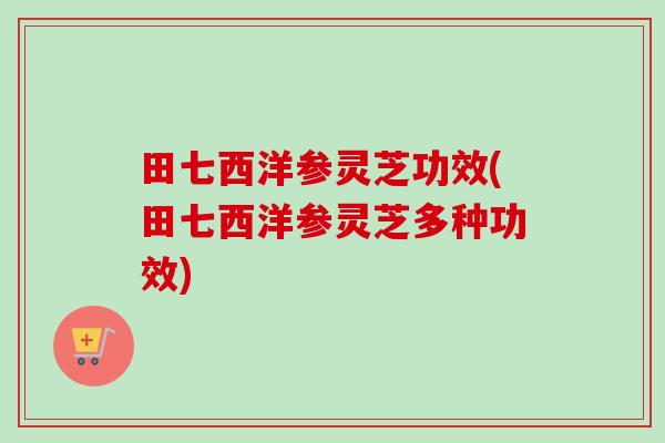田七西洋参灵芝功效(田七西洋参灵芝多种功效)-第1张图片-卓越灵芝孢子粉 田七西洋参灵芝功效(田七西洋参灵芝多种功效)-第1张图片-卓越灵芝孢子粉