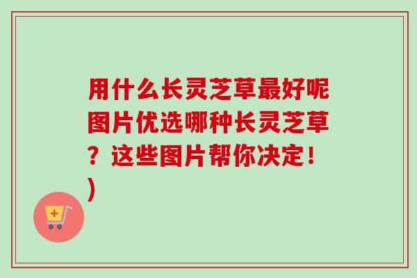 用什么长灵芝草最好呢图片优选哪种长灵芝草？这些图片帮你决定！)-第1张图片-卓越灵芝孢子粉