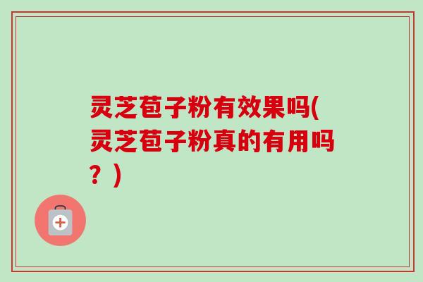 灵芝苞子粉有效果吗(灵芝苞子粉真的有用吗?)-第1张图片-卓越灵芝孢子粉 灵芝苞子粉有效果吗(灵芝苞子粉真的有用吗?)-第1张图片-卓越灵芝孢子粉