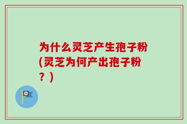 为什么灵芝产生孢子粉(灵芝为何产出孢子粉?)-第1张图片-卓越灵芝孢子粉 为什么灵芝产生孢子粉(灵芝为何产出孢子粉?)-第1张图片-卓越灵芝孢子粉