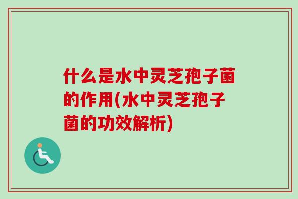 什么是水中灵芝孢子菌的作用(水中灵芝孢子菌的功效解析)-第1张图片-卓越灵芝孢子粉 什么是水中灵芝孢子菌的作用(水中灵芝孢子菌的功效解析)-第1张图片-卓越灵芝孢子粉