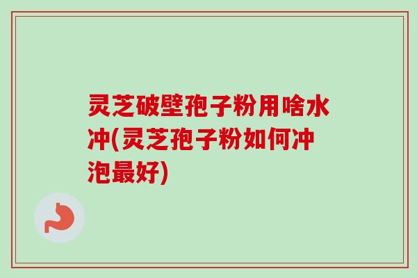 灵芝破壁孢子粉用啥水冲(灵芝孢子粉如何冲泡最好)-第1张图片-卓越灵芝孢子粉 灵芝破壁孢子粉用啥水冲(灵芝孢子粉如何冲泡最好)-第1张图片-卓越灵芝孢子粉