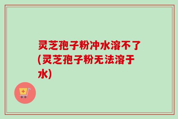 灵芝孢子粉冲水溶不了(灵芝孢子粉无法溶于水)-第1张图片-卓越灵芝孢子粉 灵芝孢子粉冲水溶不了(灵芝孢子粉无法溶于水)-第1张图片-卓越灵芝孢子粉