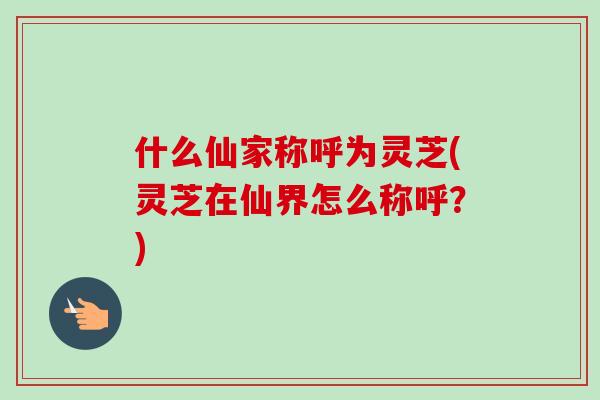 什么仙家称呼为灵芝(灵芝在仙界怎么称呼?)-第1张图片-卓越灵芝孢子粉 什么仙家称呼为灵芝(灵芝在仙界怎么称呼?)-第1张图片-卓越灵芝孢子粉