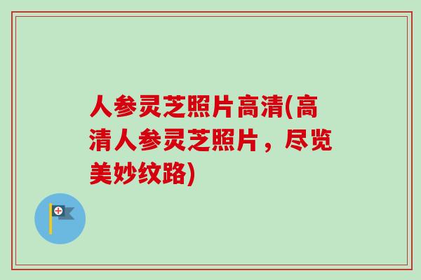 人参灵芝照片高清(高清人参灵芝照片,尽览美妙纹路)-第1张图片-卓越灵芝孢子粉 人参灵芝照片高清(高清人参灵芝照片,尽览美妙纹路)-第1张图片-卓越灵芝孢子粉