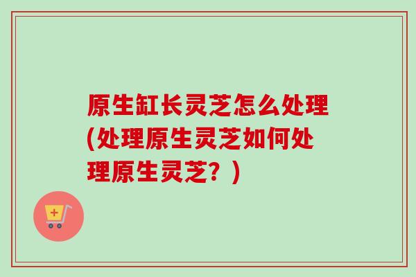 原生缸长灵芝怎么处理(处理原生灵芝如何处理原生灵芝?)-第1张图片-卓越灵芝孢子粉 原生缸长灵芝怎么处理(处理原生灵芝如何处理原生灵芝?)-第1张图片-卓越灵芝孢子粉